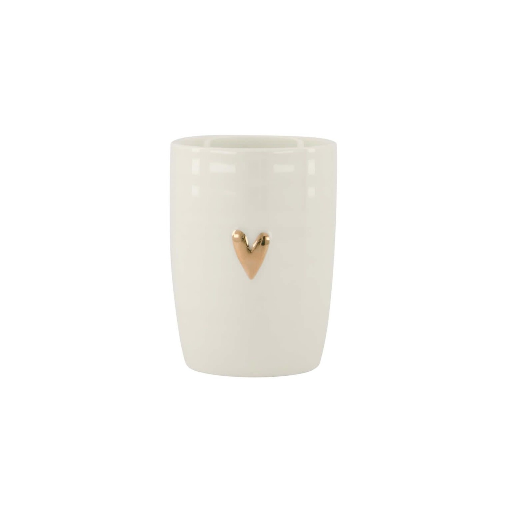 Zusss Koffiemok hartje wit/goud