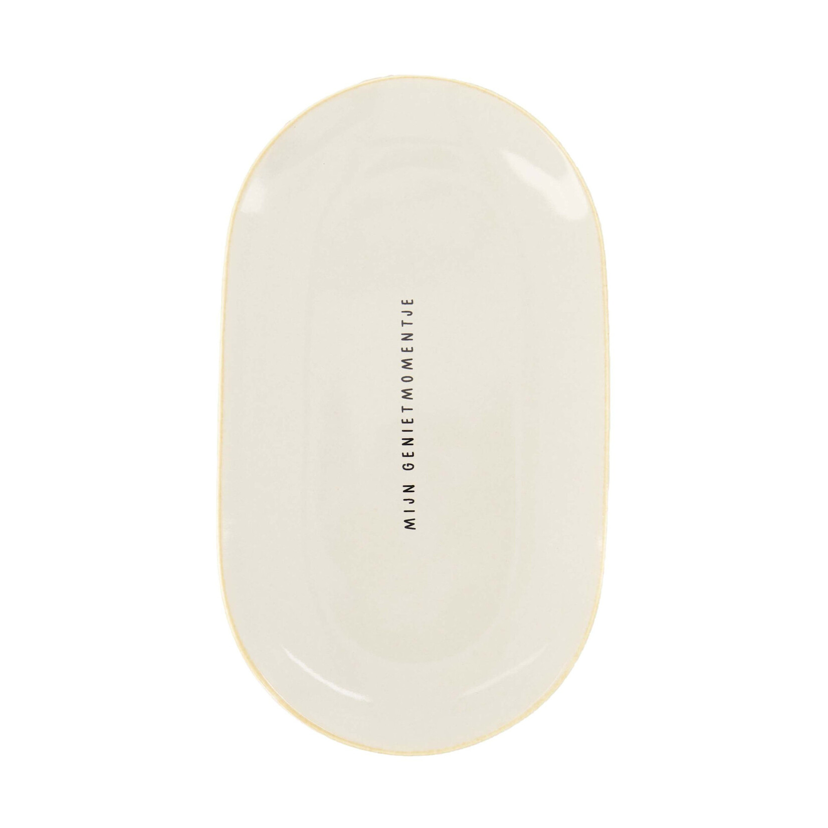 Zusss serving plate mijn genietmomentje sand