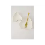 Zusss dip dish heart shape white/gold