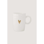 Zusss coffee mug with ear heart white/gold