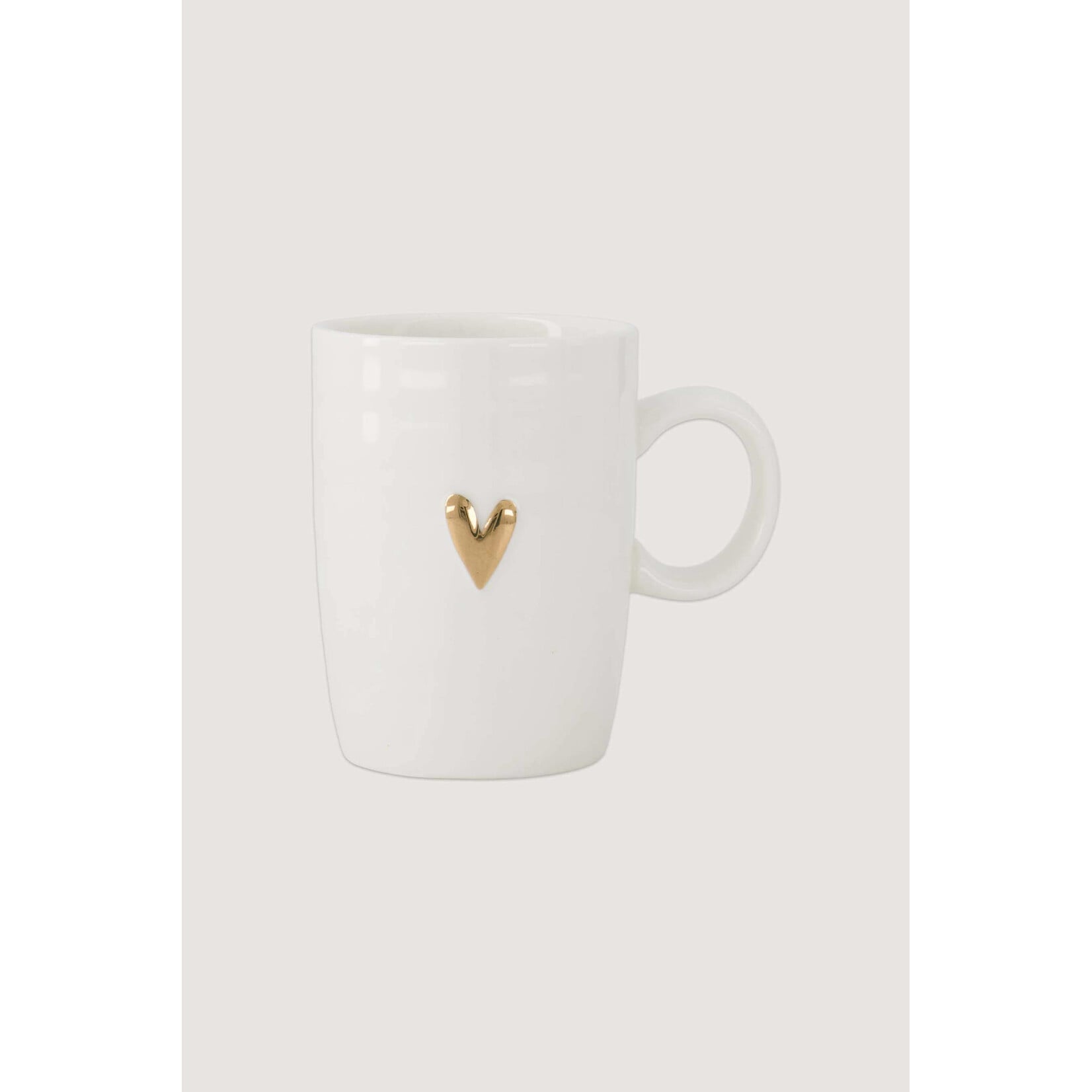 Zusss coffee mug with ear heart white/gold