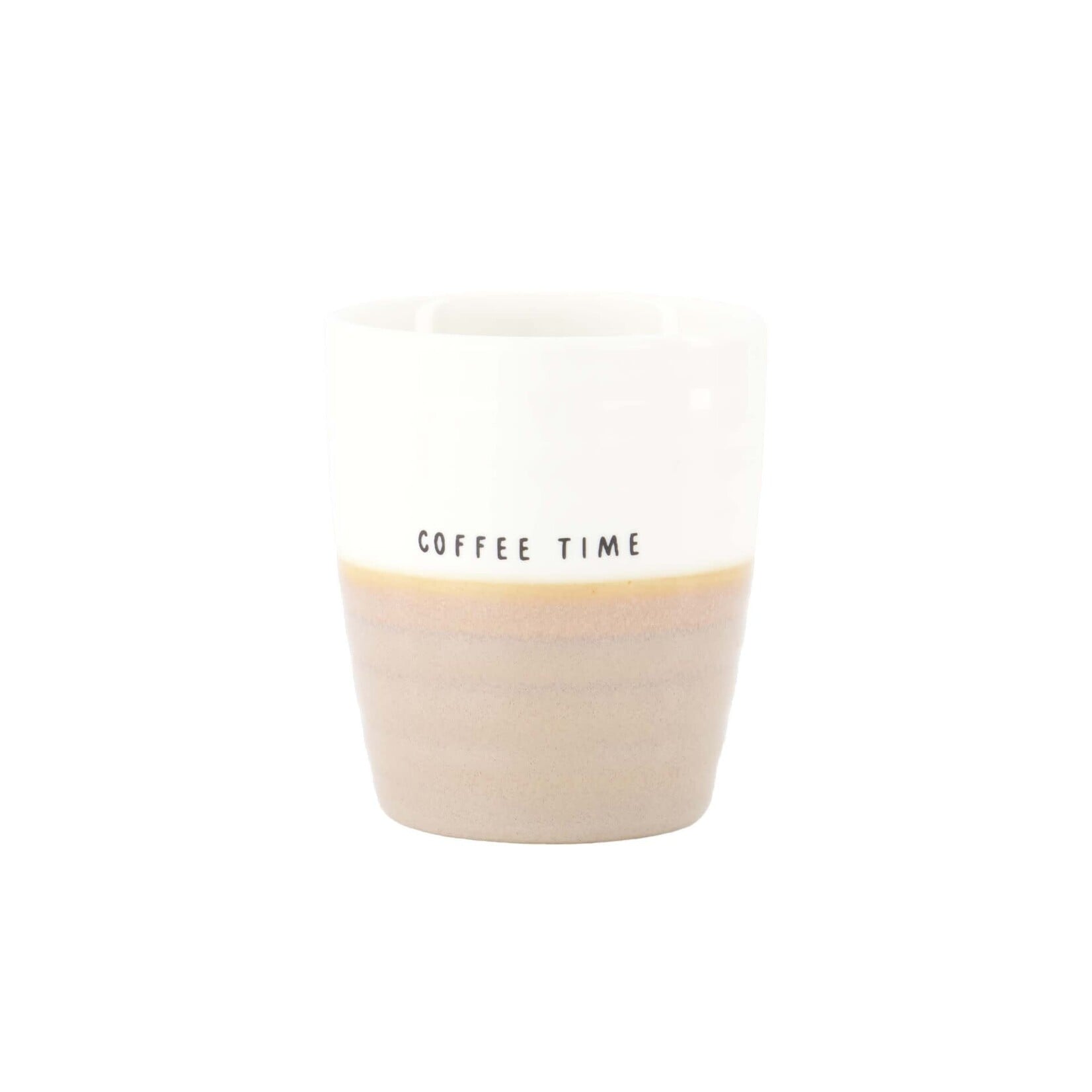 Zusss coffee mug coffee time white/dark sand