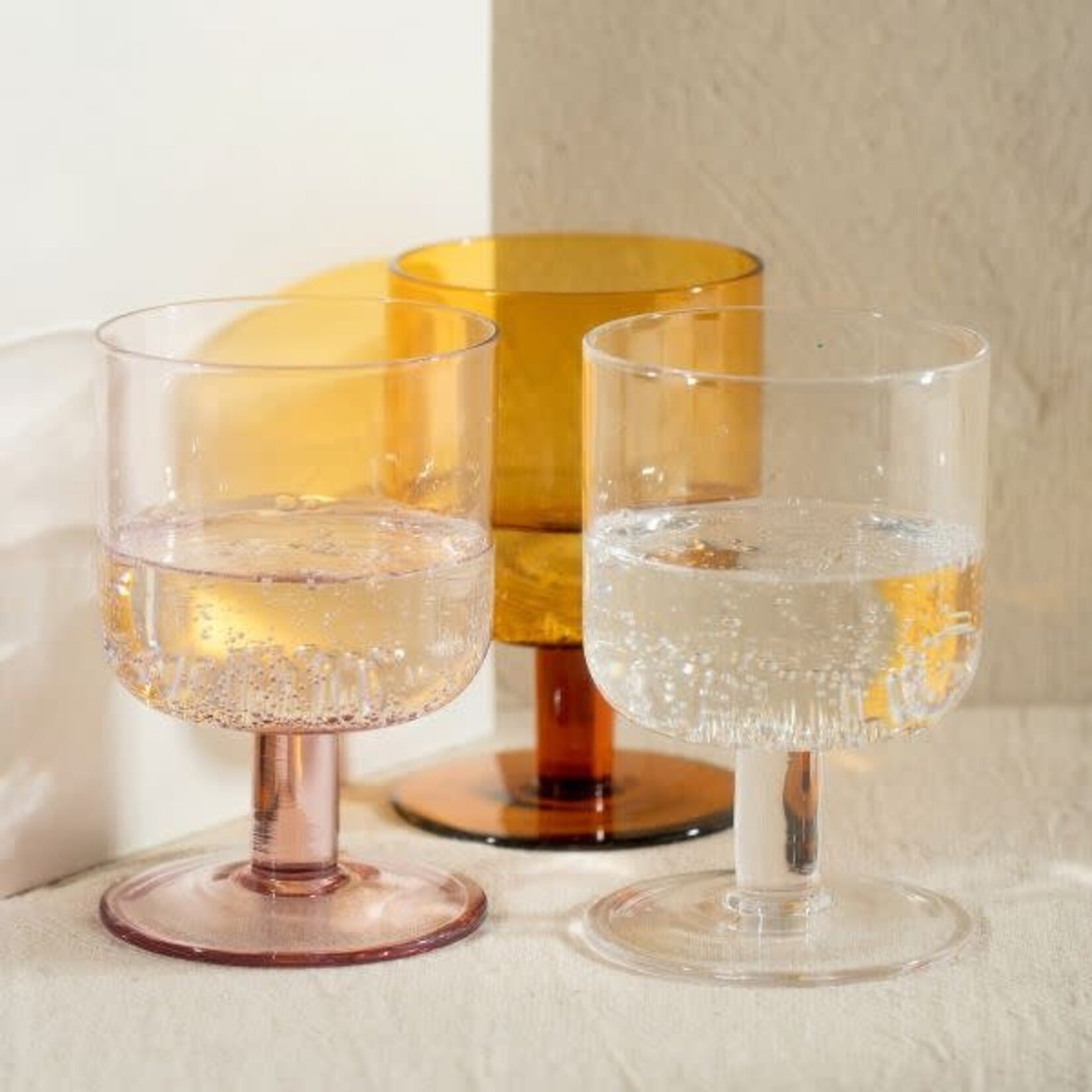 Home Sweet Home Roze glas op pootje 0,23L