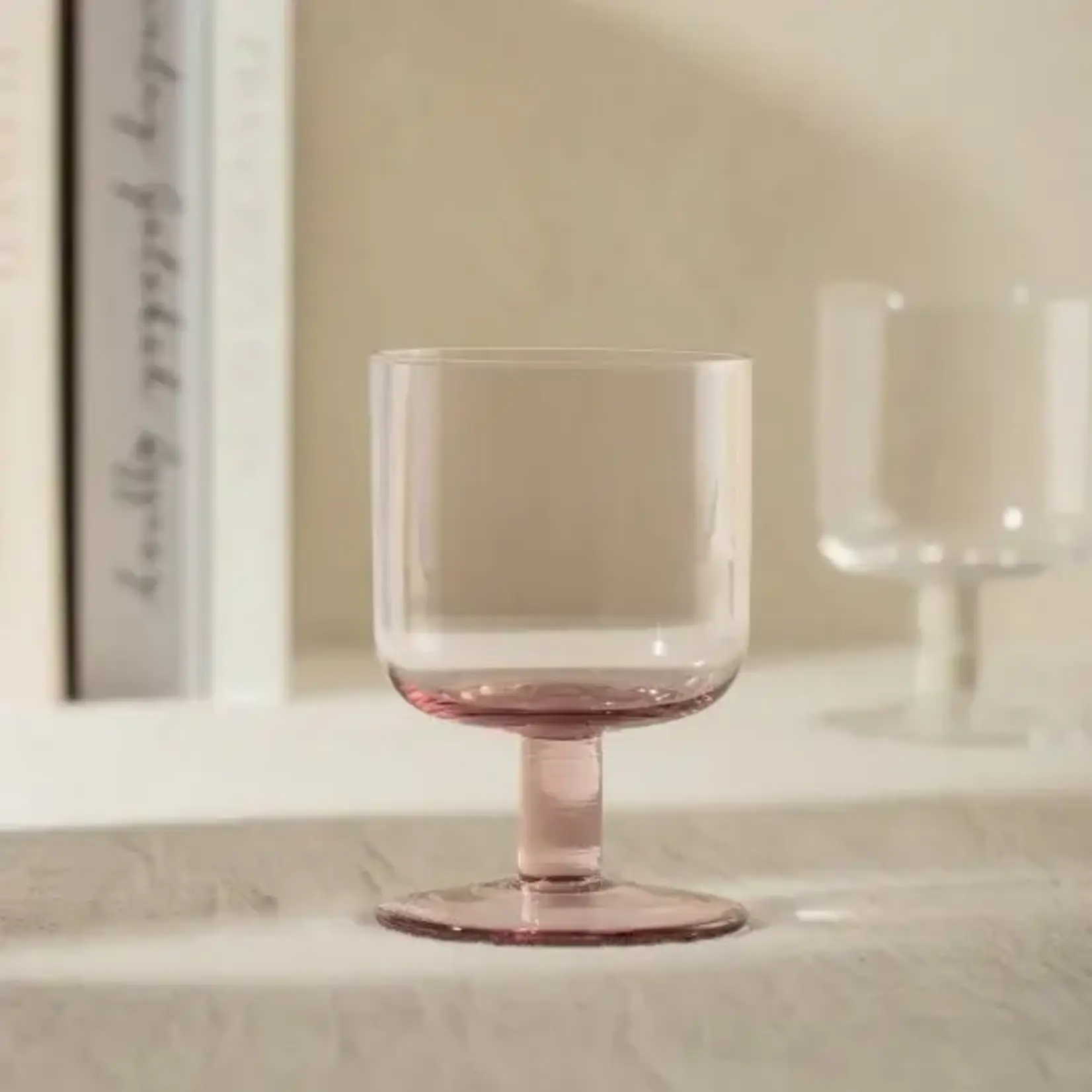 Home Sweet Home Roze glas op pootje 0,23L