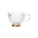 Home Sweet Home Thee/Cappuccino glas/goud Klassiek grote rondjes 350ML