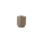 Zusss candle holder ceramic heart brown
