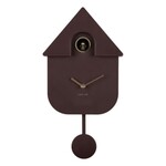 Present Time Wall Clock Modern Cuckoo Oro Earth Brown
