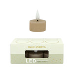 Home Society Led Waxinelichtje beige Recharge per stuk