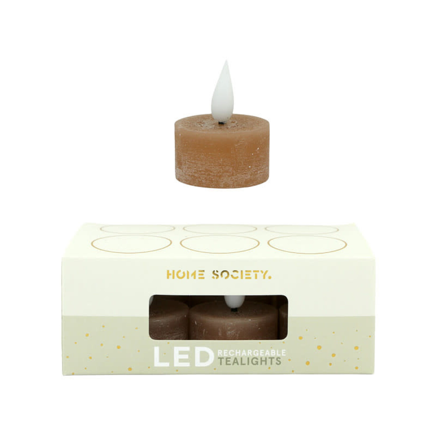 Home Society Led Theelichtjes Recharge Set 6 Bruin