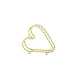 Zusss Napkin Holder Metal Heart Shape goud
