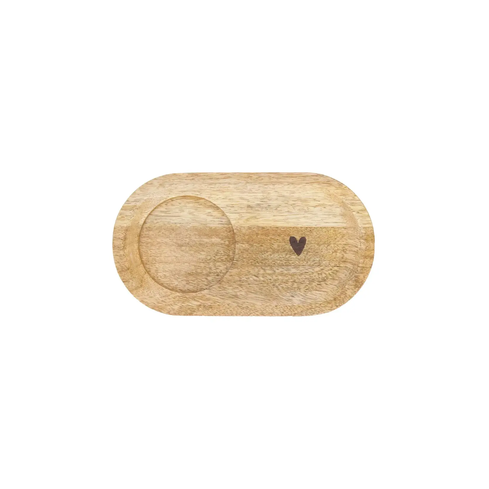 Zusss Serving tray hout Heart
