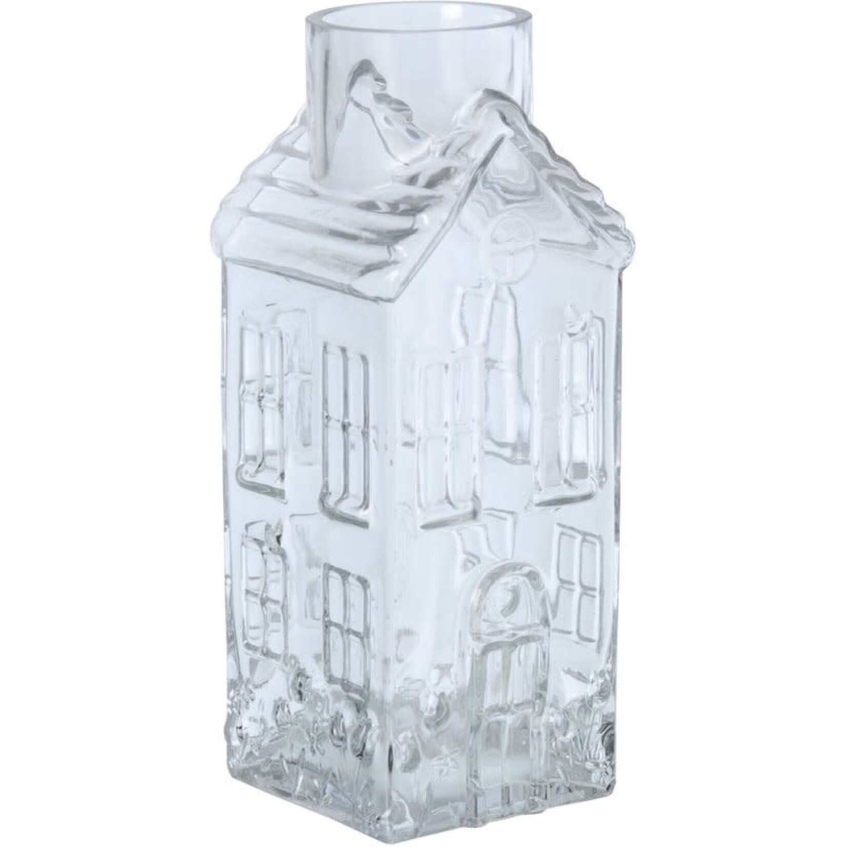 J-Line Vaas Huis Glas Transparant L