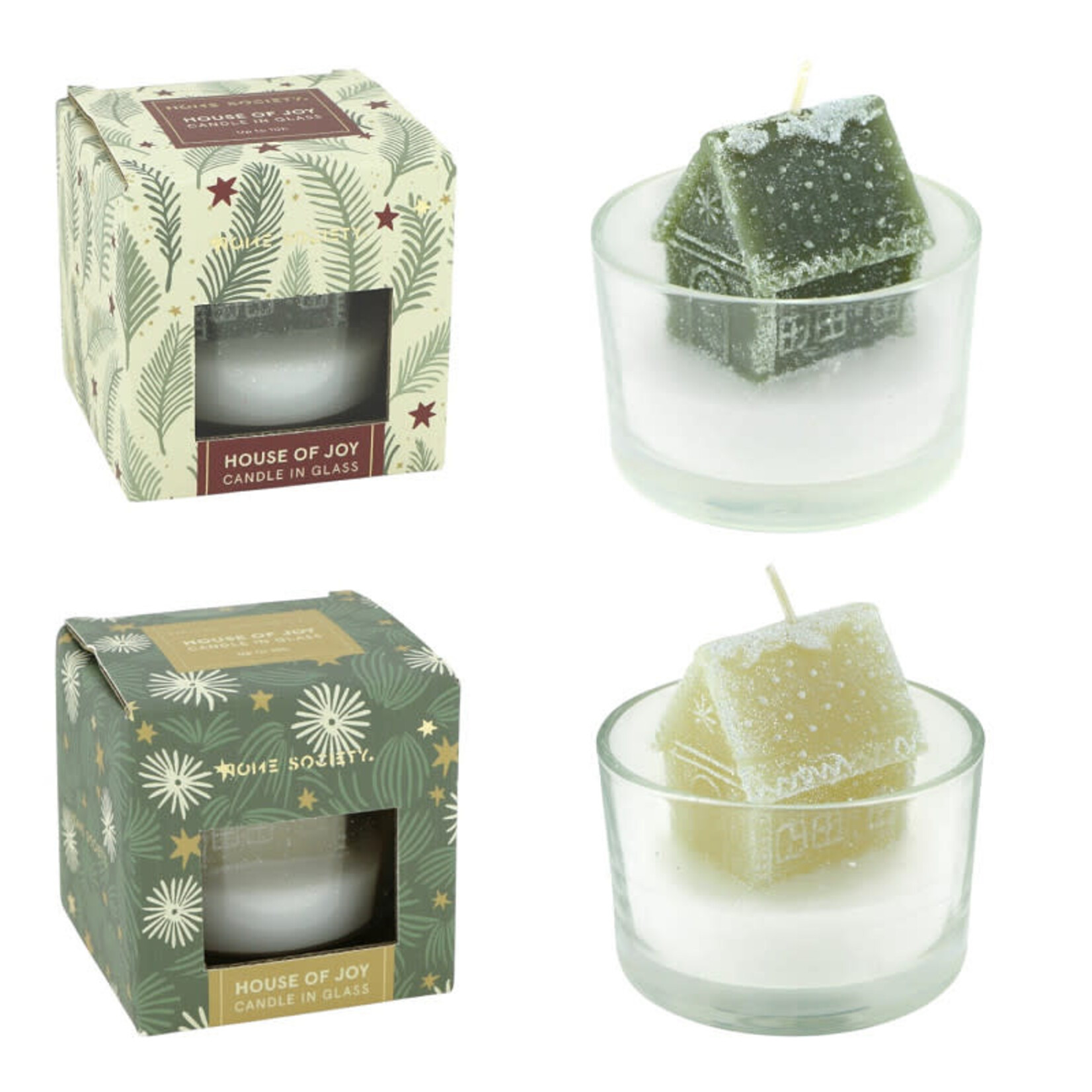 Home Society Waxinelichtje Huis ass-2 per stuk
