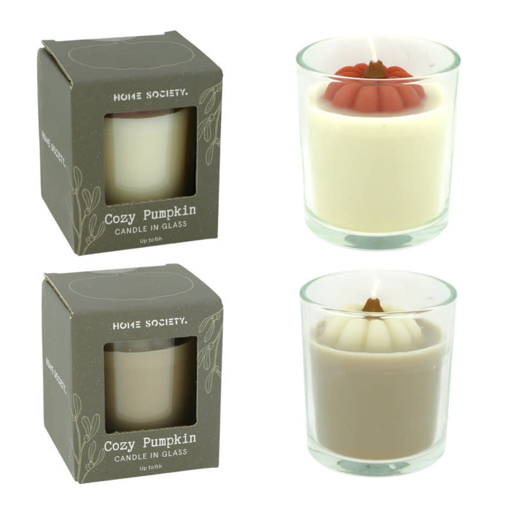 Home Society Kaars Pumpkin S ass/2 per stuk