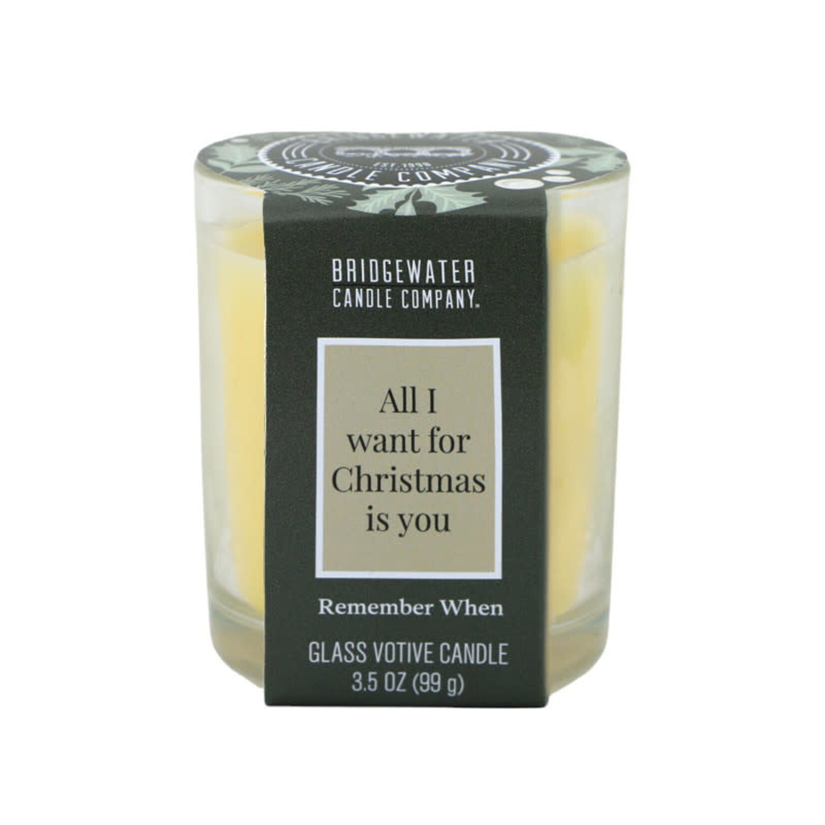 Home Society Glas Votive All I Want For Christmas Is You