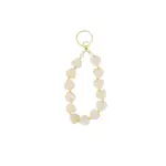 Zusss Keychain with hearts and pearls - Grey Oyster