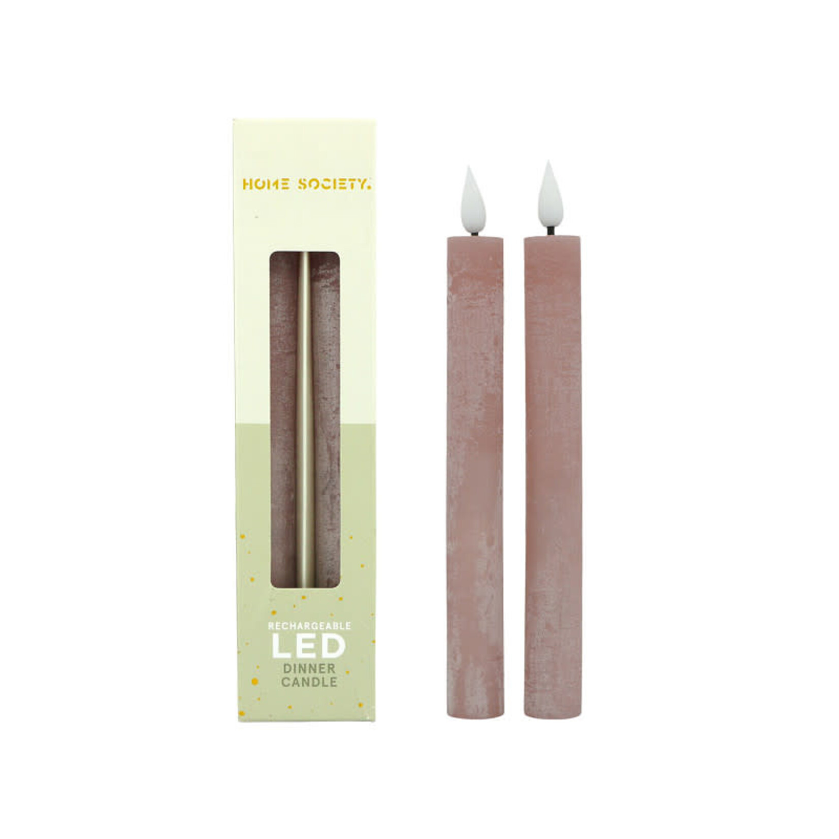 Home Society Led Diner kaars Recharge Dusty Rose per stuk