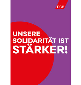 Plakat „Unsere Solidarität ist stärker“ A3, Hochformat