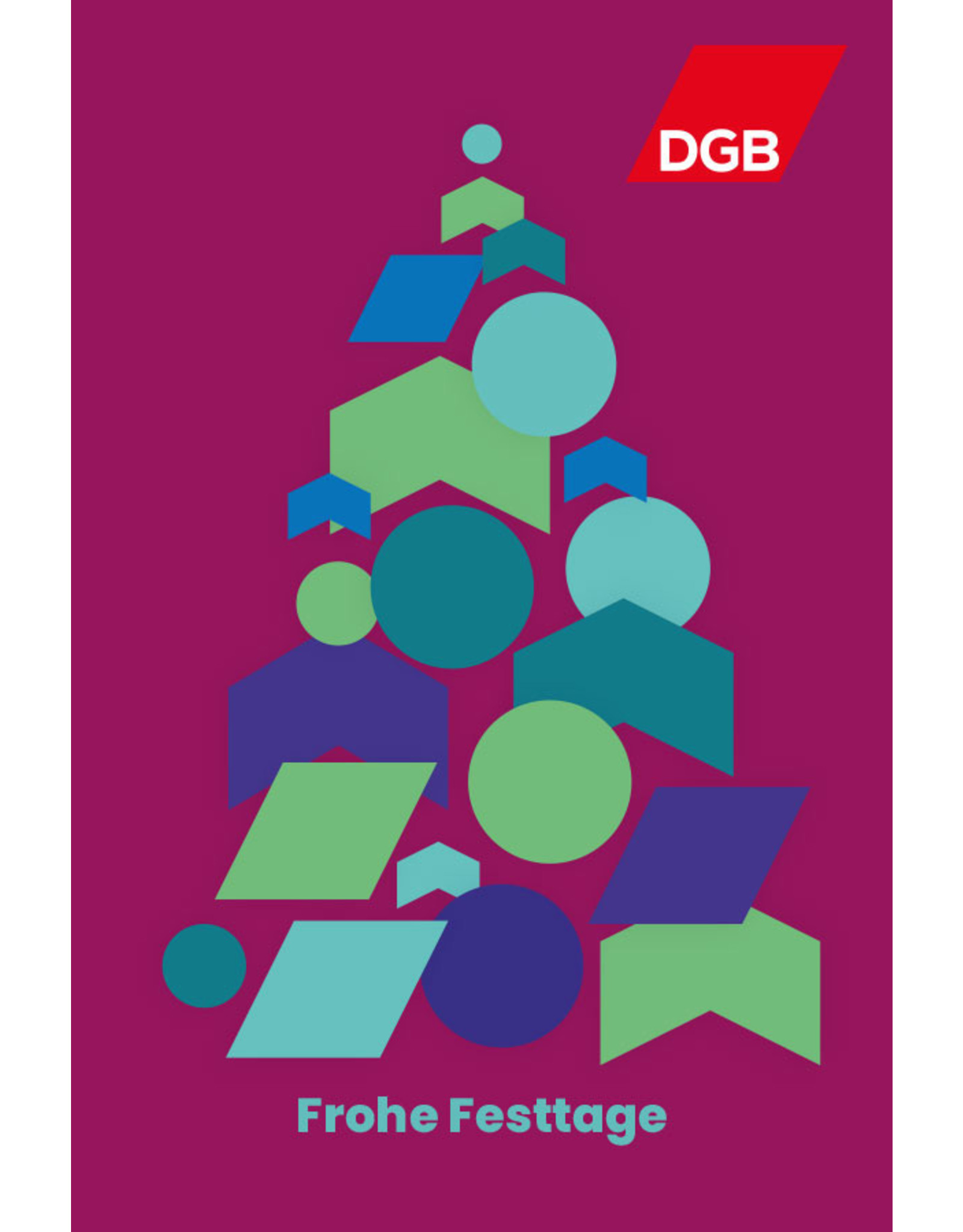 DGB Weihnachtskarte mit Tannenbaum inkl. Umschlag