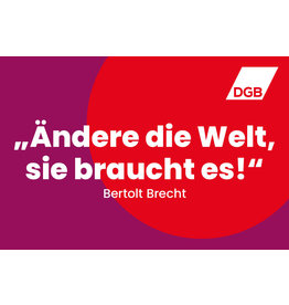 DGB Weihnachtskarte mit Zitat von Bertholt Brecht inkl. Umschlag