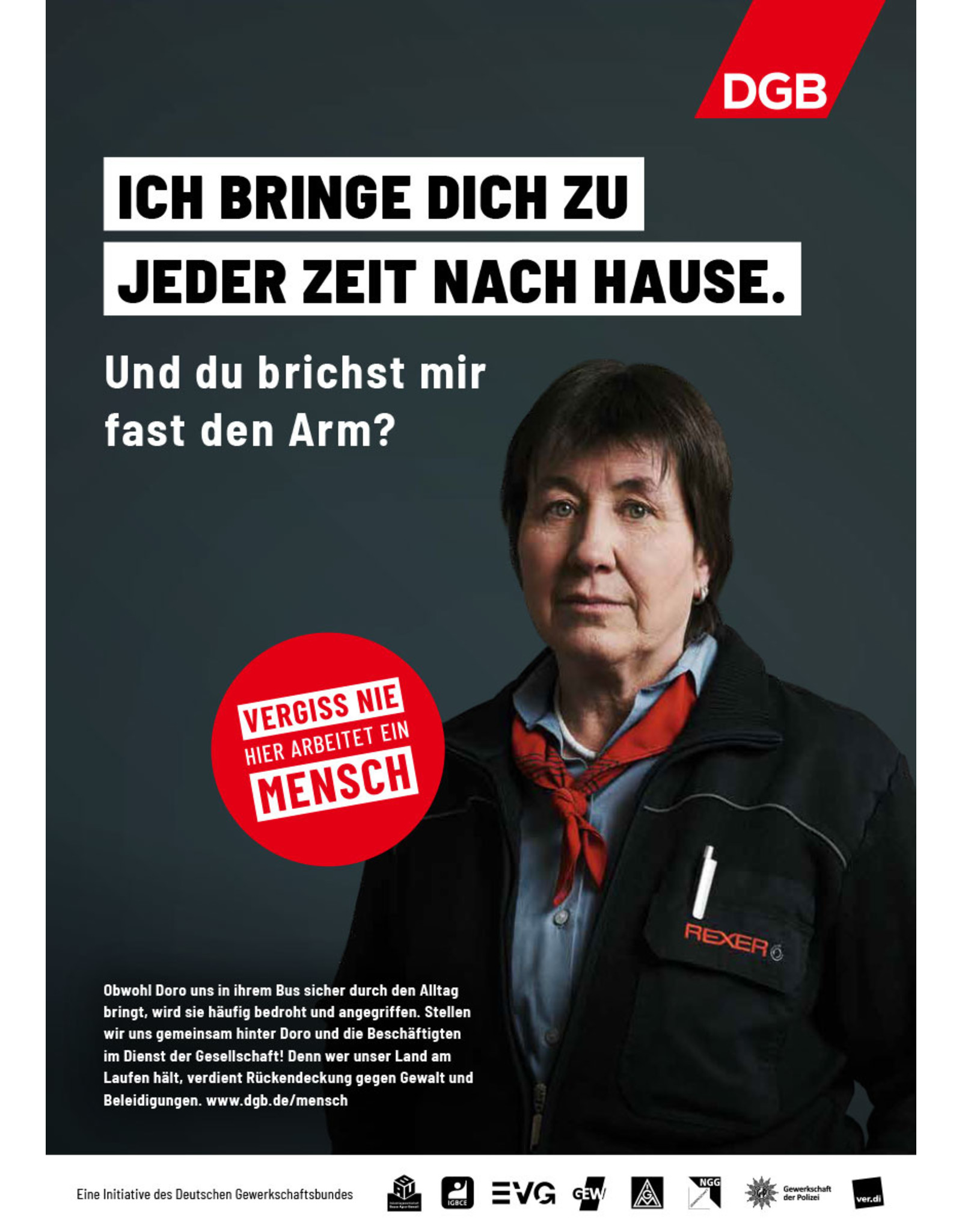 Plakat Motiv „ICH BRINGE DICH ZU JEDER ZEIT NACH HAUSE“ verschiedene Formate