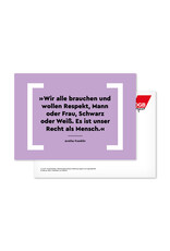 Exklusiv für DGB und Mitgliedsgewerkschaften: Postkarte [Fem:inist_in] Zitat Aretha Franklin