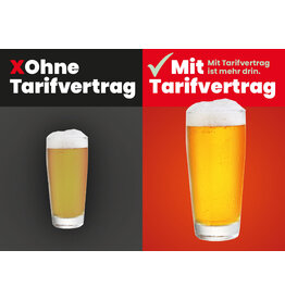 Tarifwende Postkarte: Motiv Bierglas