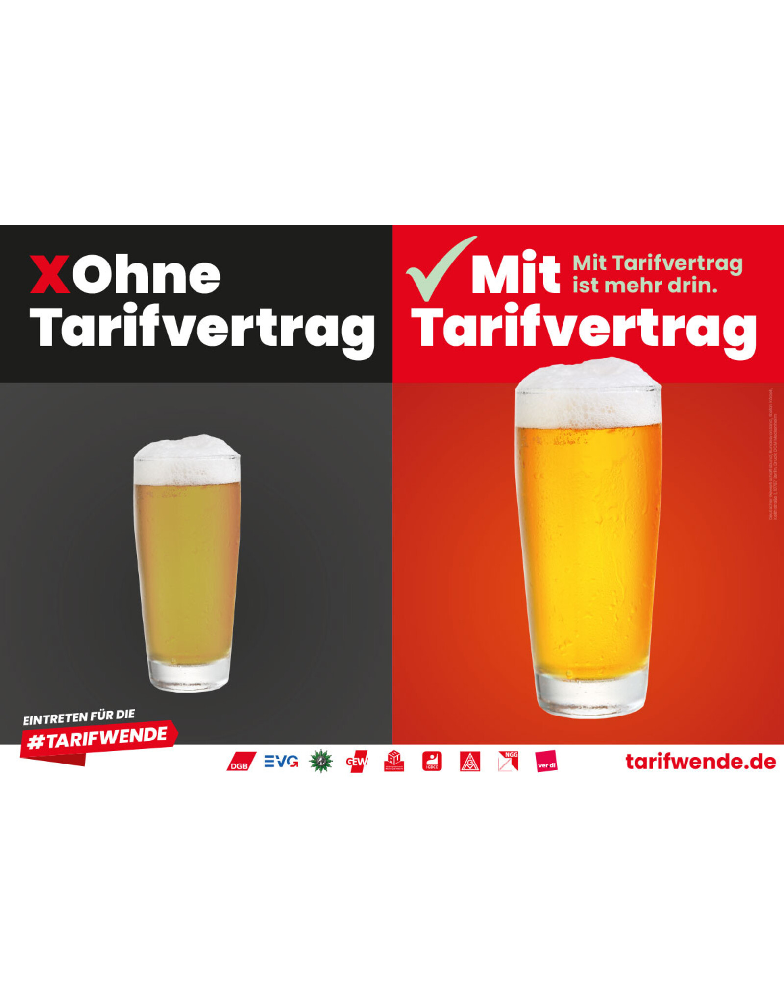 Tarifwende Plakat: Motiv Bierglas