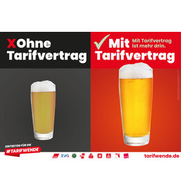 Tarifwende Plakat: Motiv Bierglas