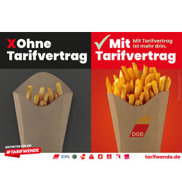 Tarifwende Plakat: Motiv Pommes