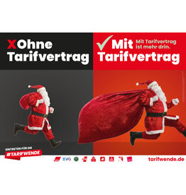 Tarifwende Plakat: Motiv Weihnachtsmann