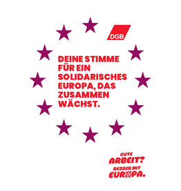 Exklusiv für DGB und Mitgliedsgewerkschaften: Postkarte mit Blumensamen zur Europawahl 2024