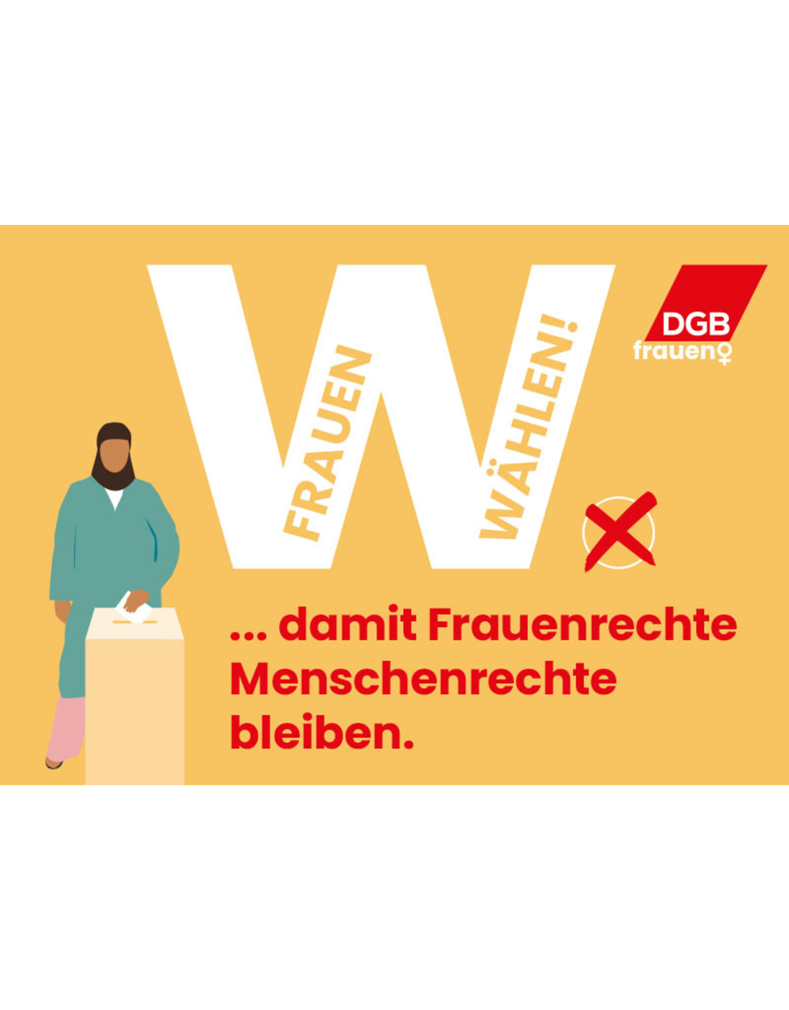 Postkarten-Set zur Europawahl, Landtags- und Kommunalwahl „Frauen wählen! …damit…“
