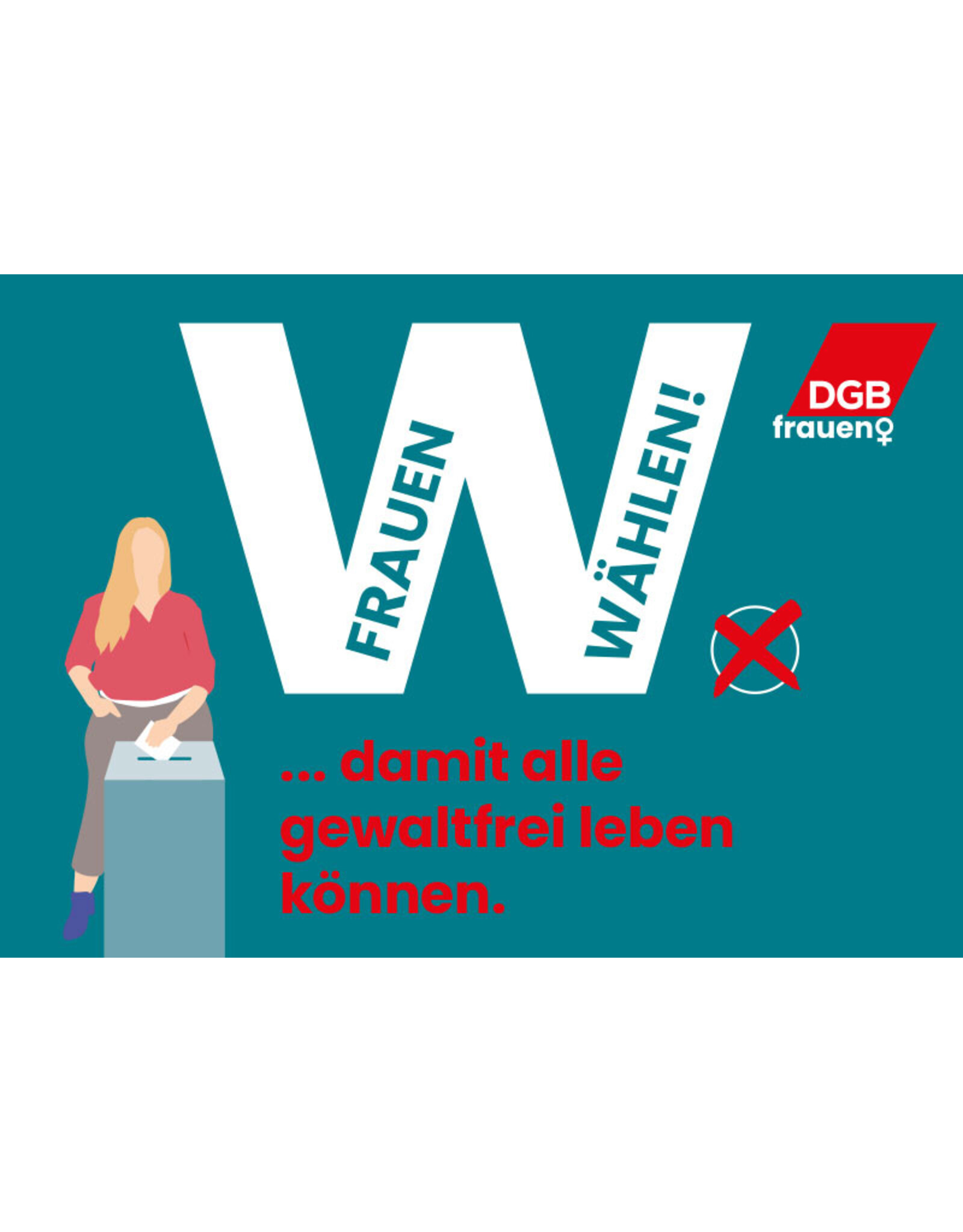 Postkarten-Set zur Europawahl, Landtags- und Kommunalwahl „Frauen wählen! …damit…“