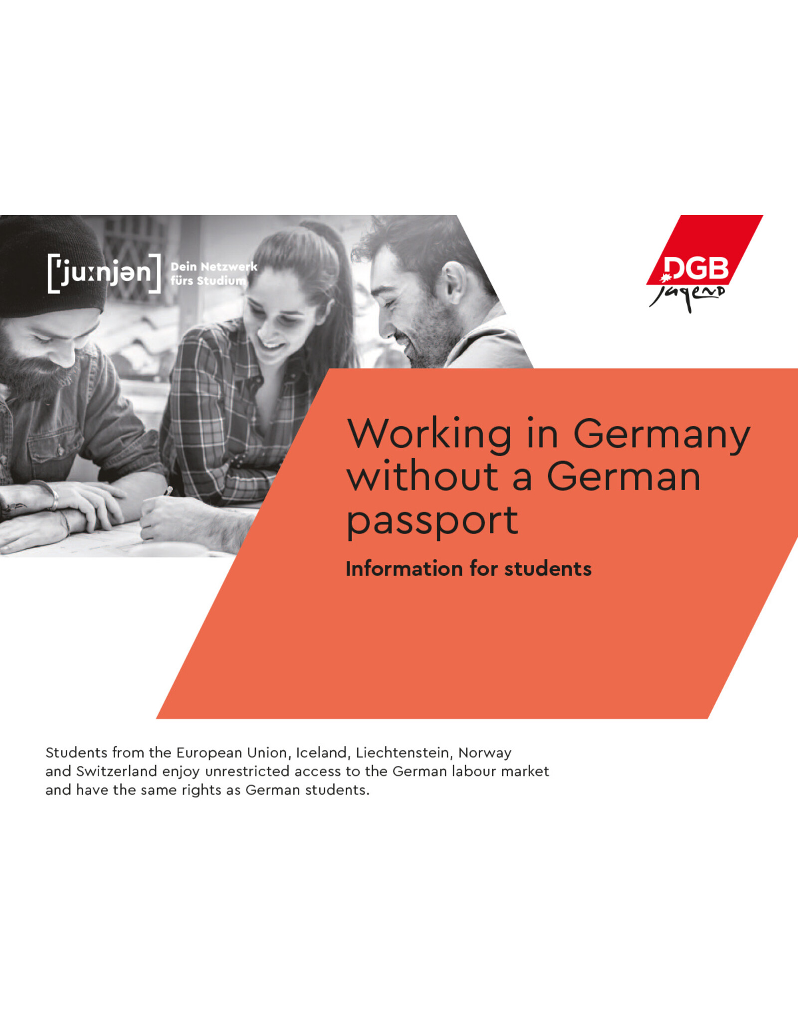 Studierenden-Flyer Working in Germany without a German passport. Information for students