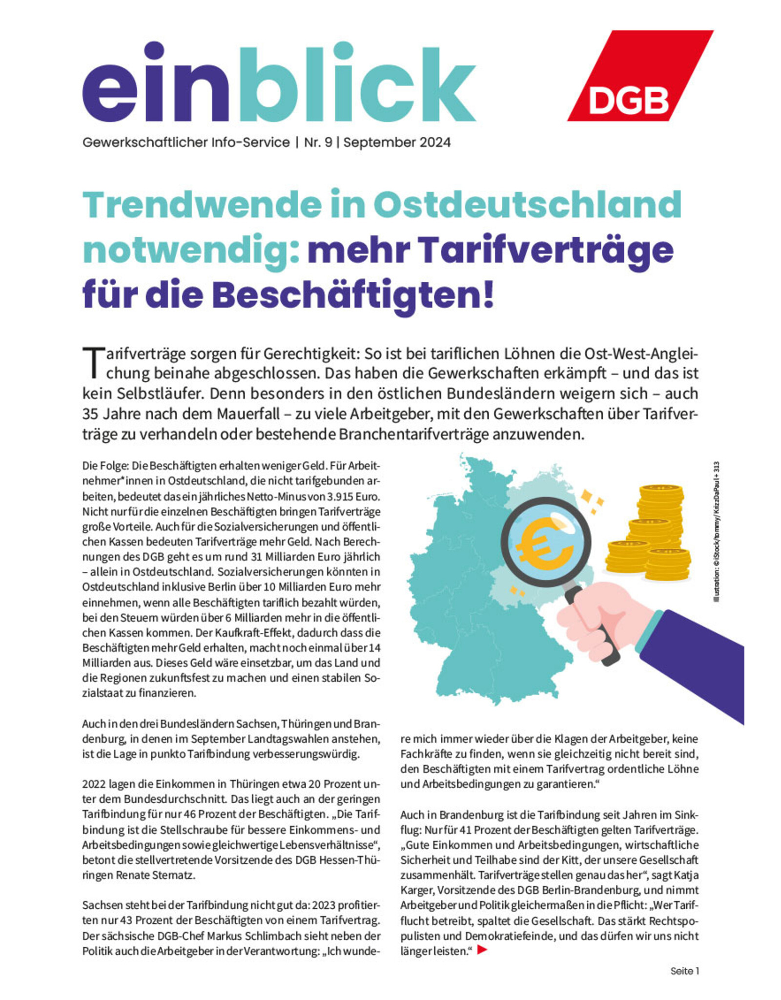 Zeitung einblick September 09/2024