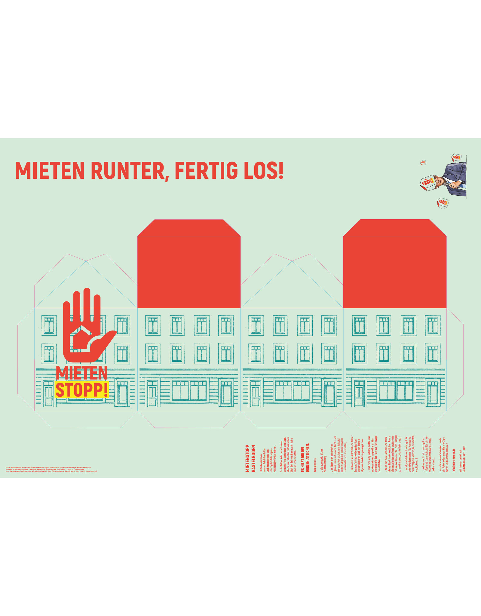 Mietenstopp Bastelbogen