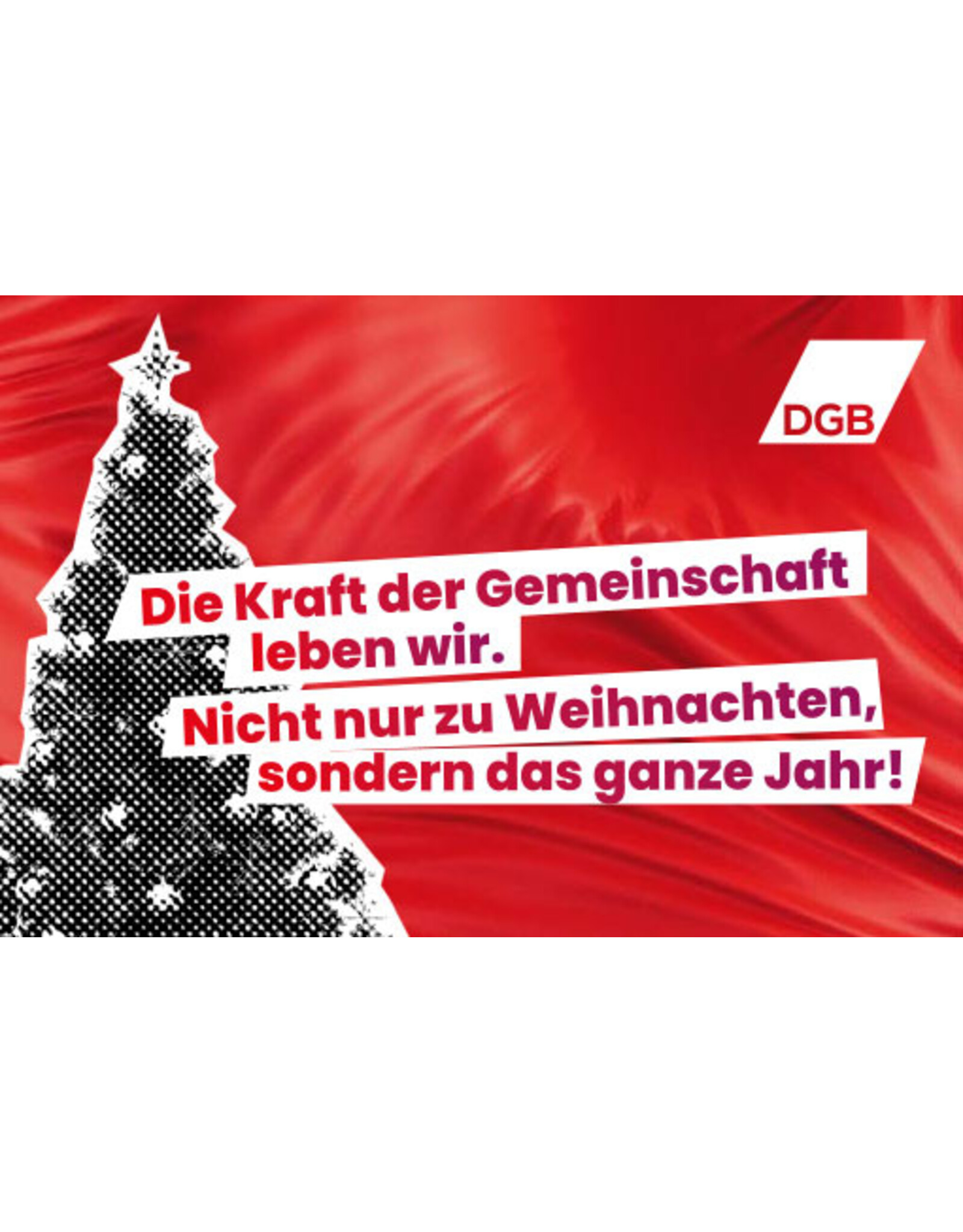 Weihnachtskarte „Mach dich stark mit uns“ inkl. Umschlag