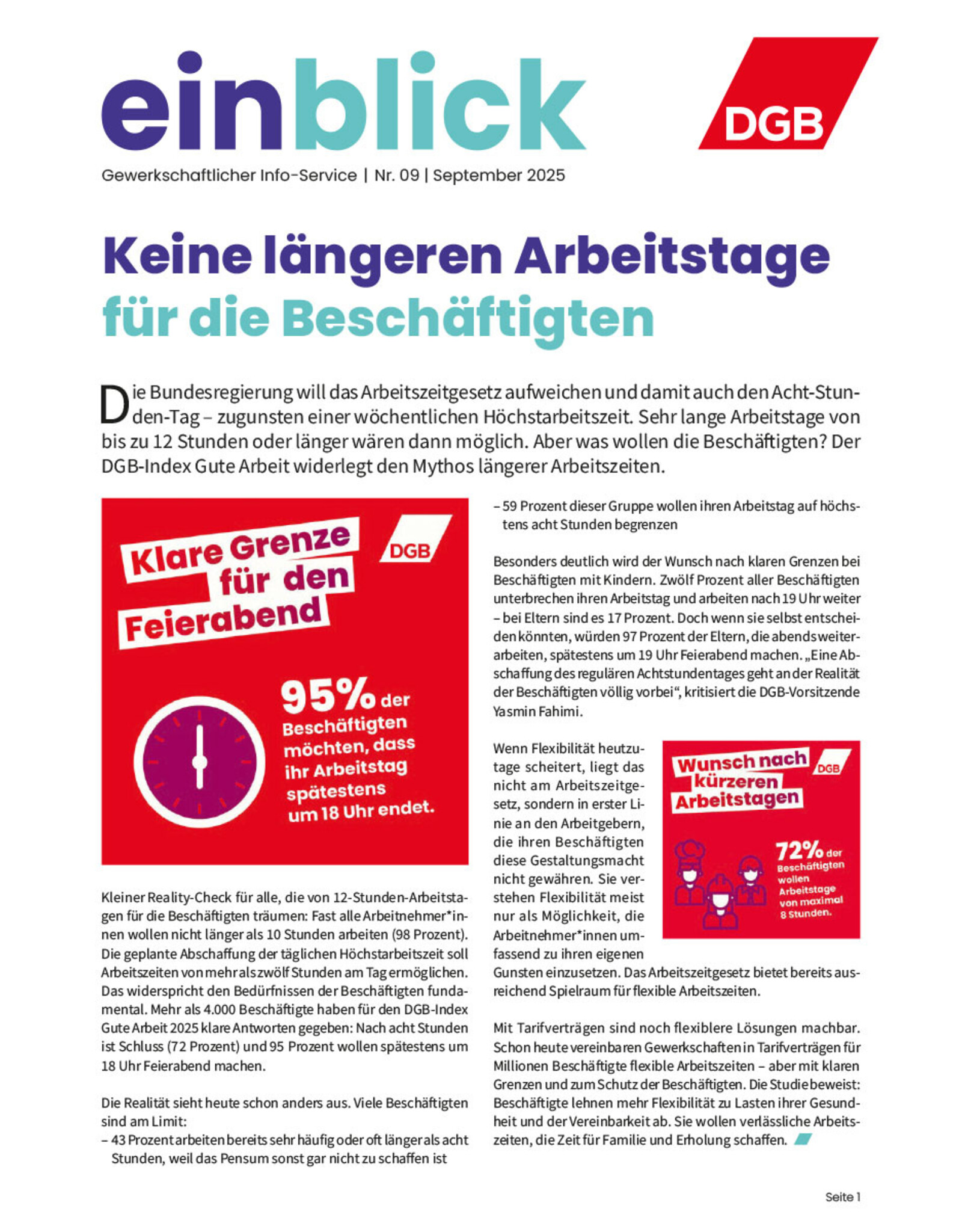 Zeitung einblick September 09/2025