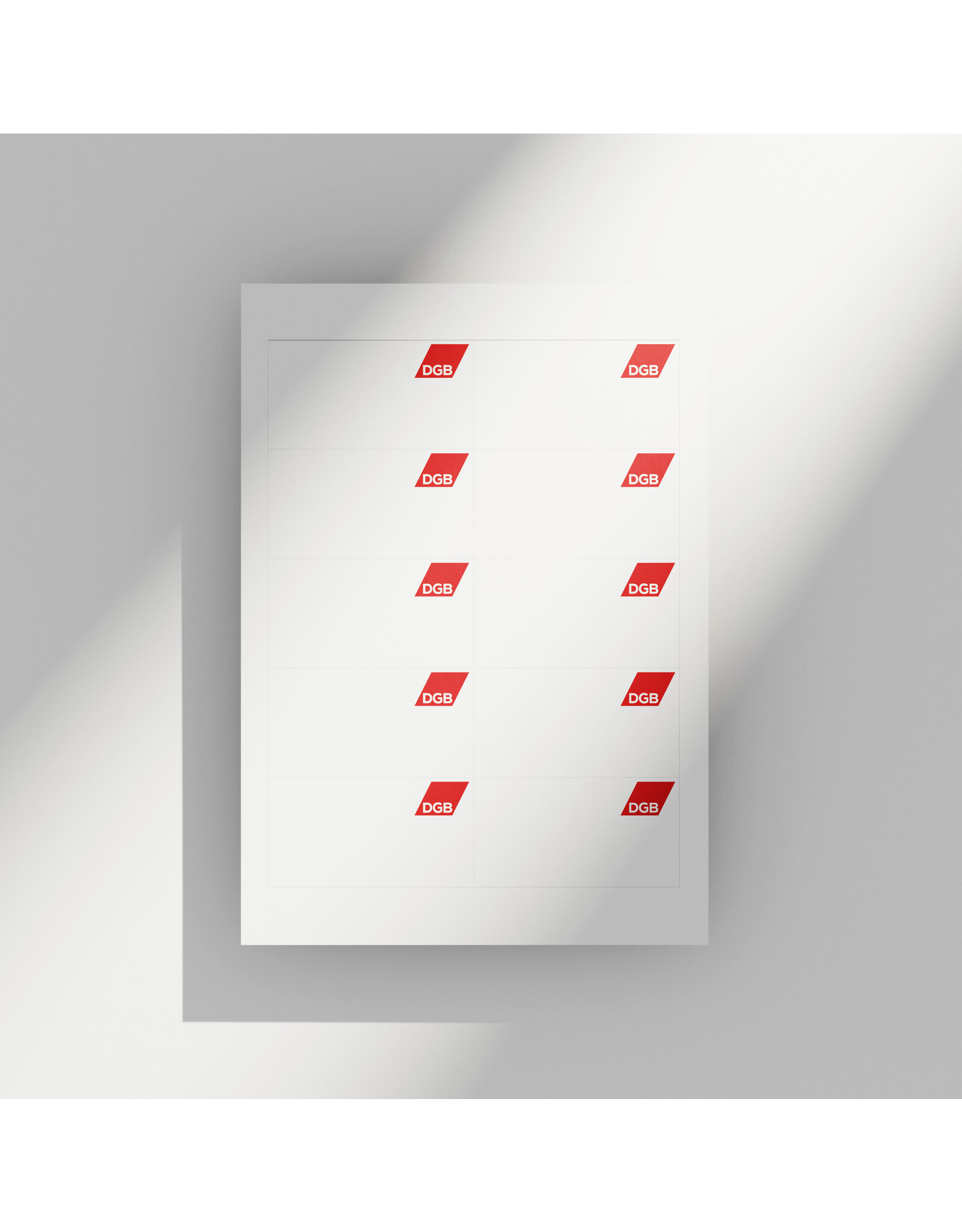 DGB Namenschilderbogen DIN A4