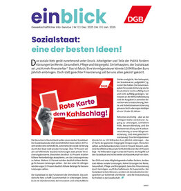 Zeitung einblick Dezember/Januar 11/2025  01/2026