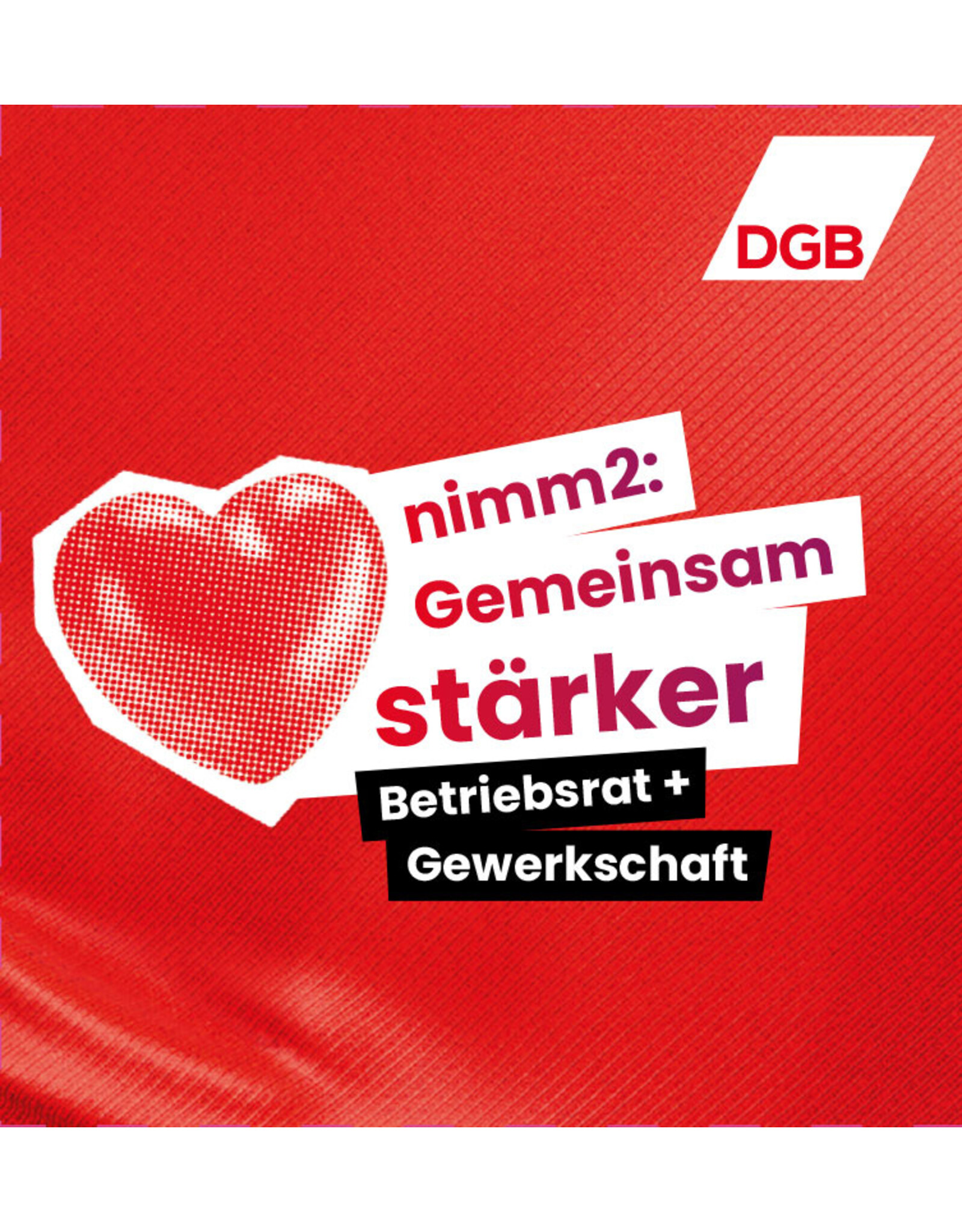 Exklusiv für DGB und Mitgliedsgewerkschaften: Bonbons „nimm2: Gemeinsam stärker.“