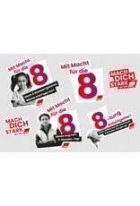 Stickerbogen „Mit Macht für die 8“