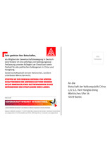 Postkarte Freiheit für Lee Cheuk-yan