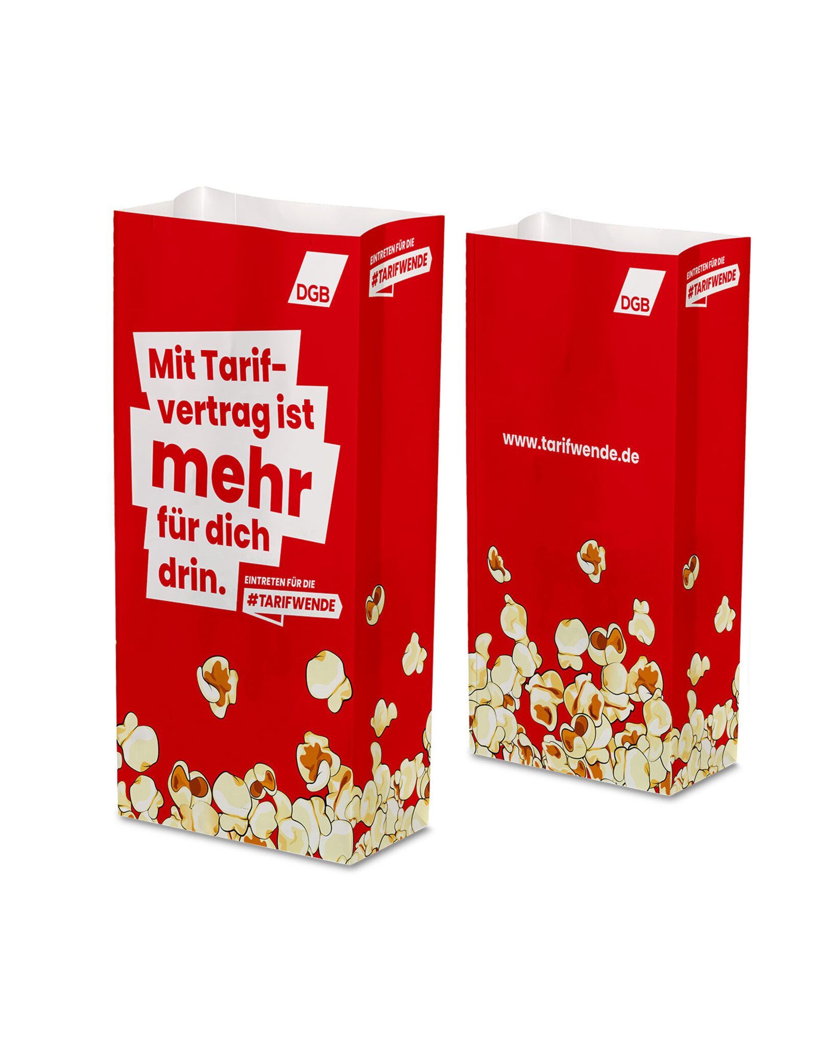 Exklusiv für DGB und Mitgliedsgewerkschaften: Tarifwende Popcorntüte