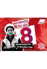 Postkarte „Mit Macht für die 8“