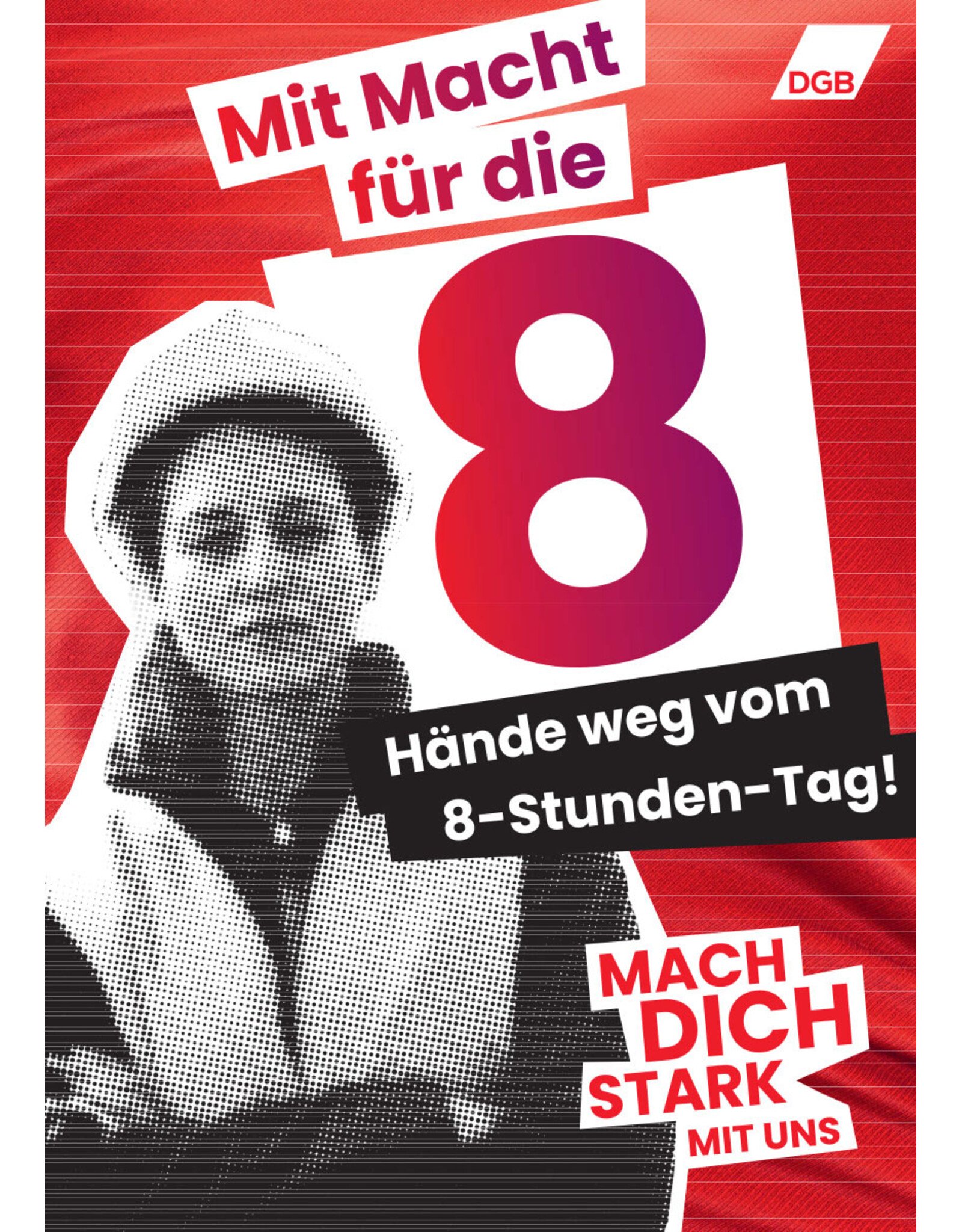 Flugblatt „Mit Macht für die 8“