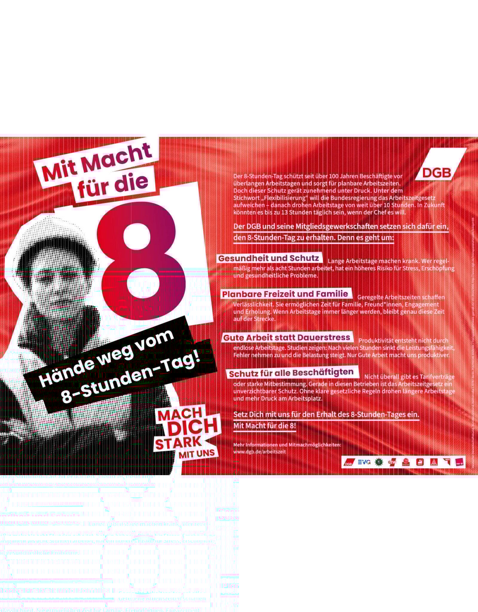 Wandzeitung „Mit Macht für die 8“