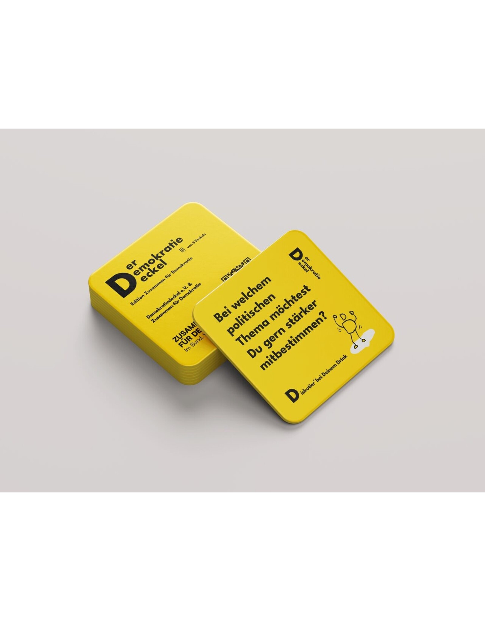 Exklusiv für DGB und Mitgliedsgewerkschaften: Demokratiedeckel „Zusammen für Demokratie“-Edition