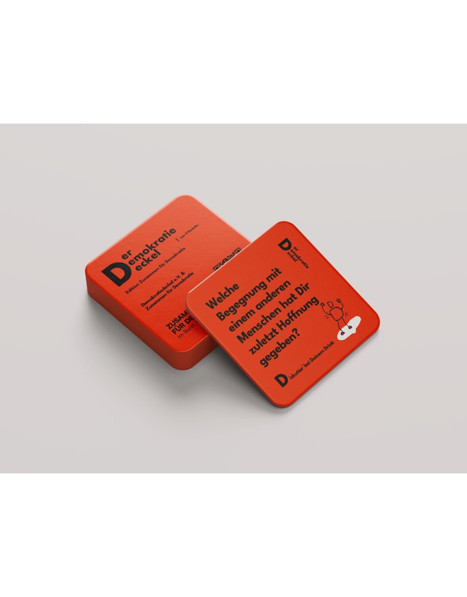 Exklusiv für DGB und Mitgliedsgewerkschaften: Demokratiedeckel „Zusammen für Demokratie“-Edition